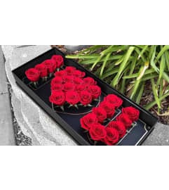 SPECIAL I LOVE YOU ROSE BOX. An arrangement by BellaRosa Gardens.