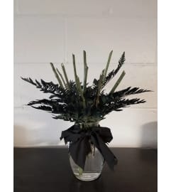 Mrs. Adams Gothic Rose Arrangement. An arrangement by Fields of Heather Floral Design.