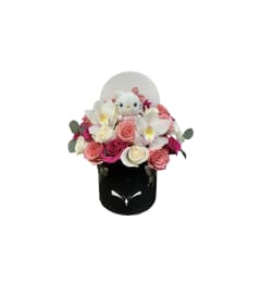 Hello Kitty Love Box. An arrangement by Rose Flowers.