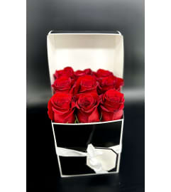 Sweet Red Rose Box. An arrangement by Hillcrest Florist.