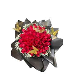 Valentine's Ramo de Buchon. An arrangement by Betty's Flower Shop.
