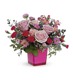 Teleflora Rosy Moment Bouquet. An arrangement by Flower Trends Florists.