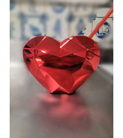 Multi-Faceted Heart Flask. An arrangement by Encore Florals, Wine and Gifts.
