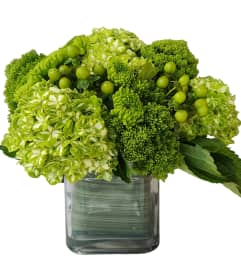 St Patrick's charm. An arrangement by Azi Flowers.