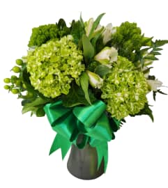 St Patrick’s bliss. An arrangement by Azi Flowers.