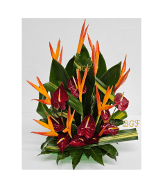 Caribbean Tropical. An arrangement by Aventura Glamour Flowers.