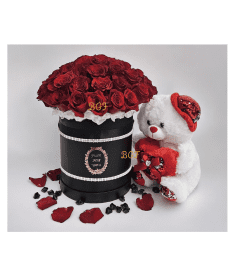 In love Box Rose. An arrangement by Brickell Exclusive Blooms.
