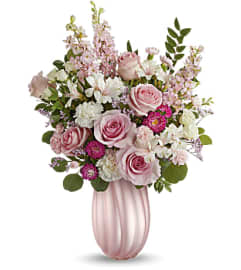 SWIRLING PINK BOUQUET - MD8B-24. An arrangement by Palmetto Gardens Florist.