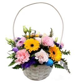 Blossoming Easter Basket. An arrangement by My Secret Garden.