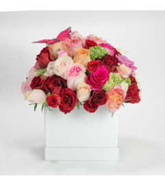 WHITE BOXES. An arrangement by Floral Studio.