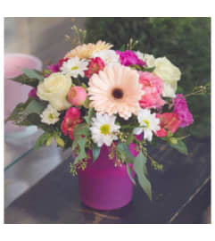 Think Pleasantly Pink. An arrangement by Avenue Florist.