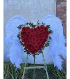 Feather Angel WIngs. An arrangement by Rose Flowers.