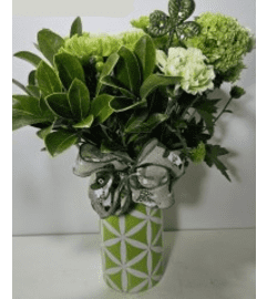 JIMMY'S ST. PATRICK'S LUCKY CLOVER. An arrangement by Jimmy's Flower Shop.