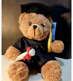 Tim's Grad Teddy Bear. An arrangement by Tim's Florist and Garden.