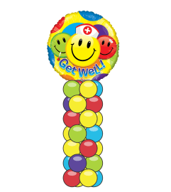 Get Well Smileys Mini Balloon Column. An arrangement by Balloon Bouquets Plus. Get Well Smileys Mini Balloon Column. An arrangement by Balloon Bouquets Plus.