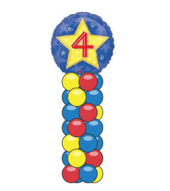 Stars and Swirls 4 Mini Balloon Column. An arrangement by Balloon Bouquets Plus. Stars and Swirls 4 Mini Balloon Column. An arrangement by Balloon Bouquets Plus.