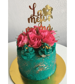 Mothers day Cake (3 days notice required). An arrangement by La Bolsa Rosa.