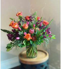 The Queen. An arrangement by Vanessa's Flower Shop.