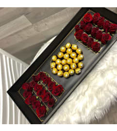 Luxury Mom box. An arrangement by Lake Eola Florist.