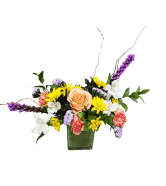 A Pop of Spring. An arrangement by Avenue Florist.