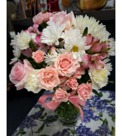 Pretty in Pink. An arrangement by Sun Valley Florist. Pretty in Pink. An arrangement by Sun Valley Florist.