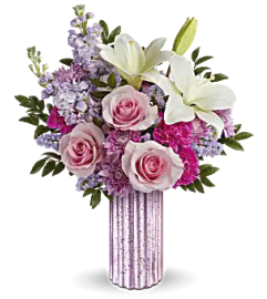 Pink Sparkling Delight Bouquet. An arrangement by Tallevast Florist.