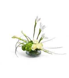 Ethereal Tranquility Centerpiece. An arrangement by Appleblossoms.