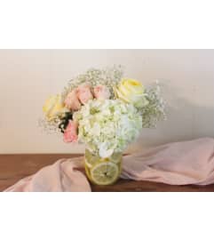 Life's Lemons Made Sweet. An arrangement by Fields of Heather Floral Design.