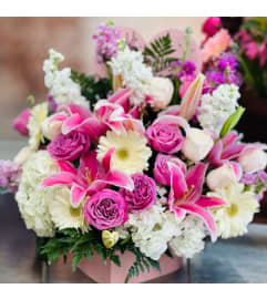 Pretty Pink Blooms. An arrangement by Flower World and Gifts.