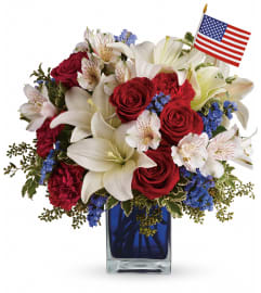 Teleflora's America The Beautiful. An arrangement by Sueppel's Flowers.