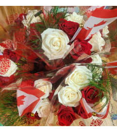 CANADA DAY ROSE BUNDLE. An arrangement by A Loving Touch Florist.