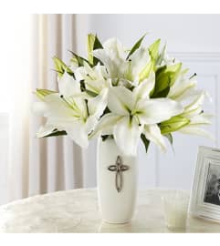 Faithful Blessings Bouquet. An arrangement by Mae's Flowers and Gifts.