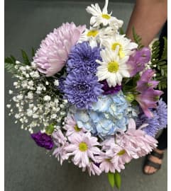 Summer Hand Tied Cut Bouquet. An arrangement by Fellows Fernlea Flowers.