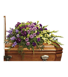 Reflections of Gratitude Casket Spray. An arrangement by Love Floral.