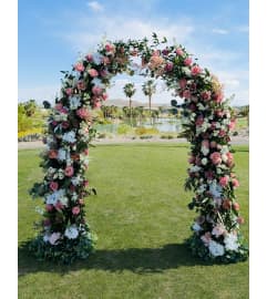 Wedding Floral Arch. An arrangement by Floral Lady Design Studio LLC.