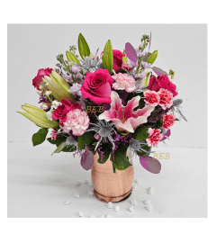 Sensitivity Pink. An arrangement by Brickell Exclusive Blooms.