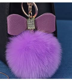 Lavender/purple Faux Fur keychain. An arrangement by Floral Lady Design Studio LLC.