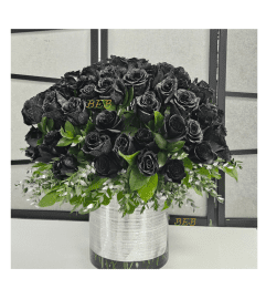 Exclusive Black Roses. An arrangement by Brickell Exclusive Blooms.