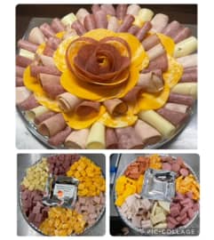 Meat and Cheese Tray. An arrangement by Bourbon Babes Bouquet and Boutique. Meat and Cheese Tray. An arrangement by Bourbon Babes Bouquet and Boutique.