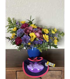 A Burst of Blue. An arrangement by Loyalist Flowers.