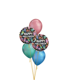 Pastel Holographic Halloween Classic Balloon Bouquet. An arrangement by Balloon Bouquets Plus. Pastel Holographic Halloween Classic Balloon Bouquet. An arrangement by Balloon Bouquets Plus.