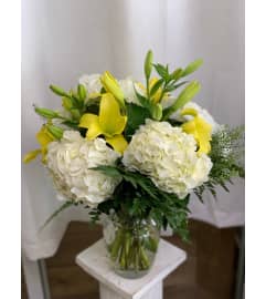 Hydrangea Vase. An arrangement by Roma James Gifts.