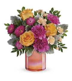 Spring Peach Bouquet. An arrangement by Flowers and Beyond.