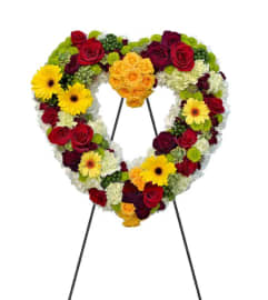 FUNERAL HEART 01. An arrangement by Flowers and Beyond.