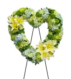 FUNERAL HEART 03. An arrangement by Flowers and Beyond.