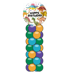 Birthday Colourful Dinosaurs Mini Balloon Column. An arrangement by Balloon Bouquets Plus. Birthday Colourful Dinosaurs Mini Balloon Column. An arrangement by Balloon Bouquets Plus.