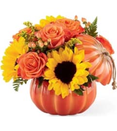 FALL HARVEST. An arrangement by Brasco Florist.