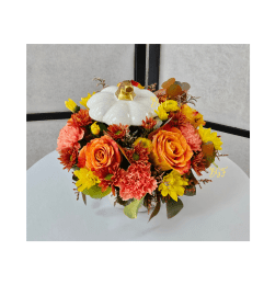 White Season Pumpkin. An arrangement by Anthurium Gardens Florist.