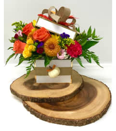 Autumn Bloom Box. An arrangement by Owen Sound Flowers.