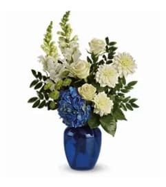 The Ocean Blue. An arrangement by Fletcher Heights Florist.